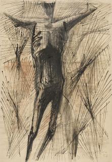 Bernhard Heiliger - Studie zu einem Kruzifix.
