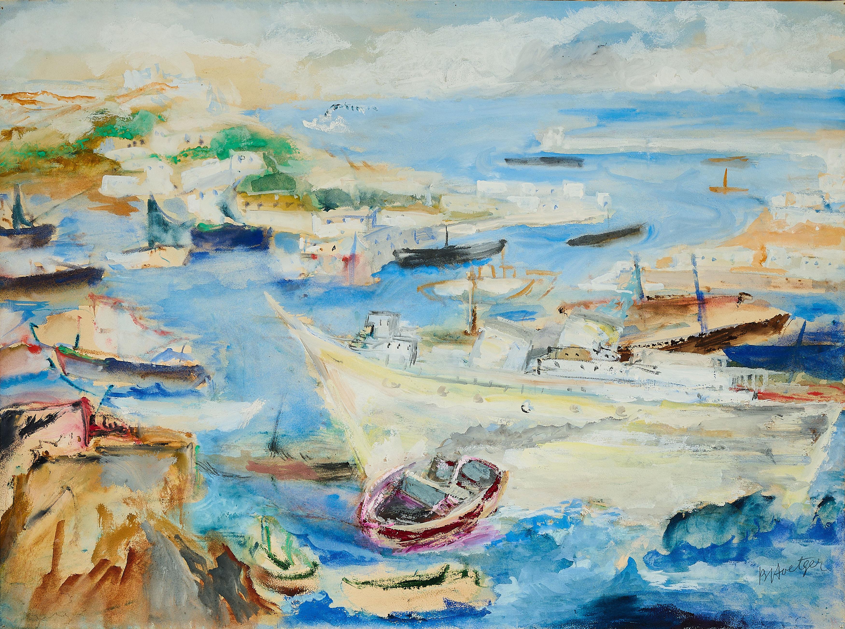 Bernhard Hoetger - Hafenlandschaft.