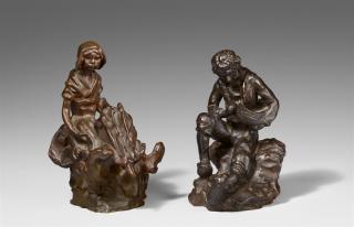 Bernhard Hoetger - Mädchen mit Schirm. Sitzender Junge mit Boot