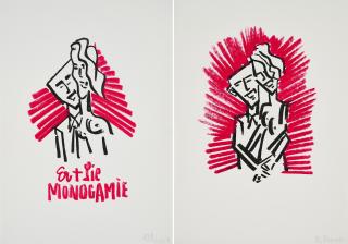 Bernhard Johannes Blume - Konvolut von 2 Zeichnungen.