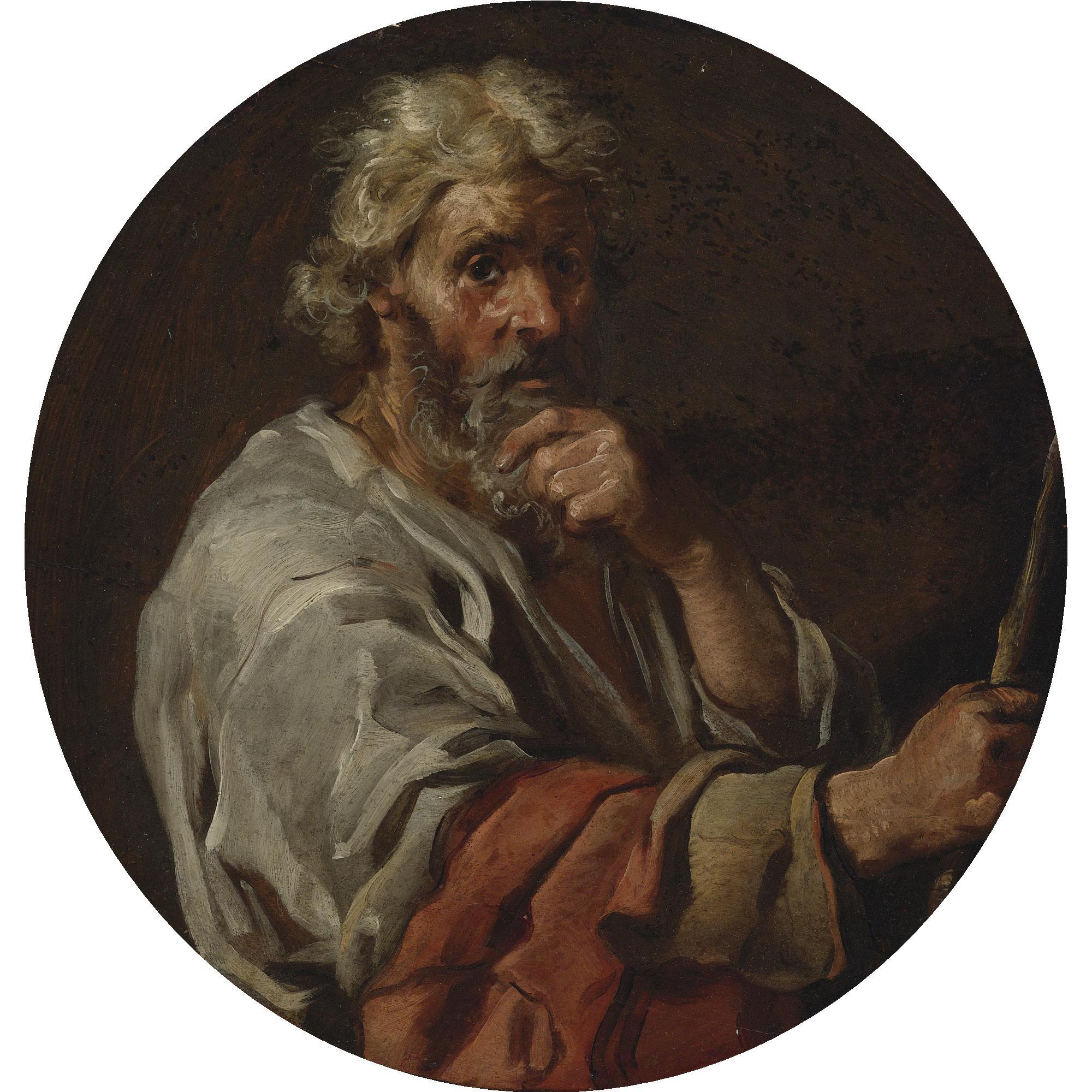 Bernhard Keil - Portrait Of A Man Holding A Stick