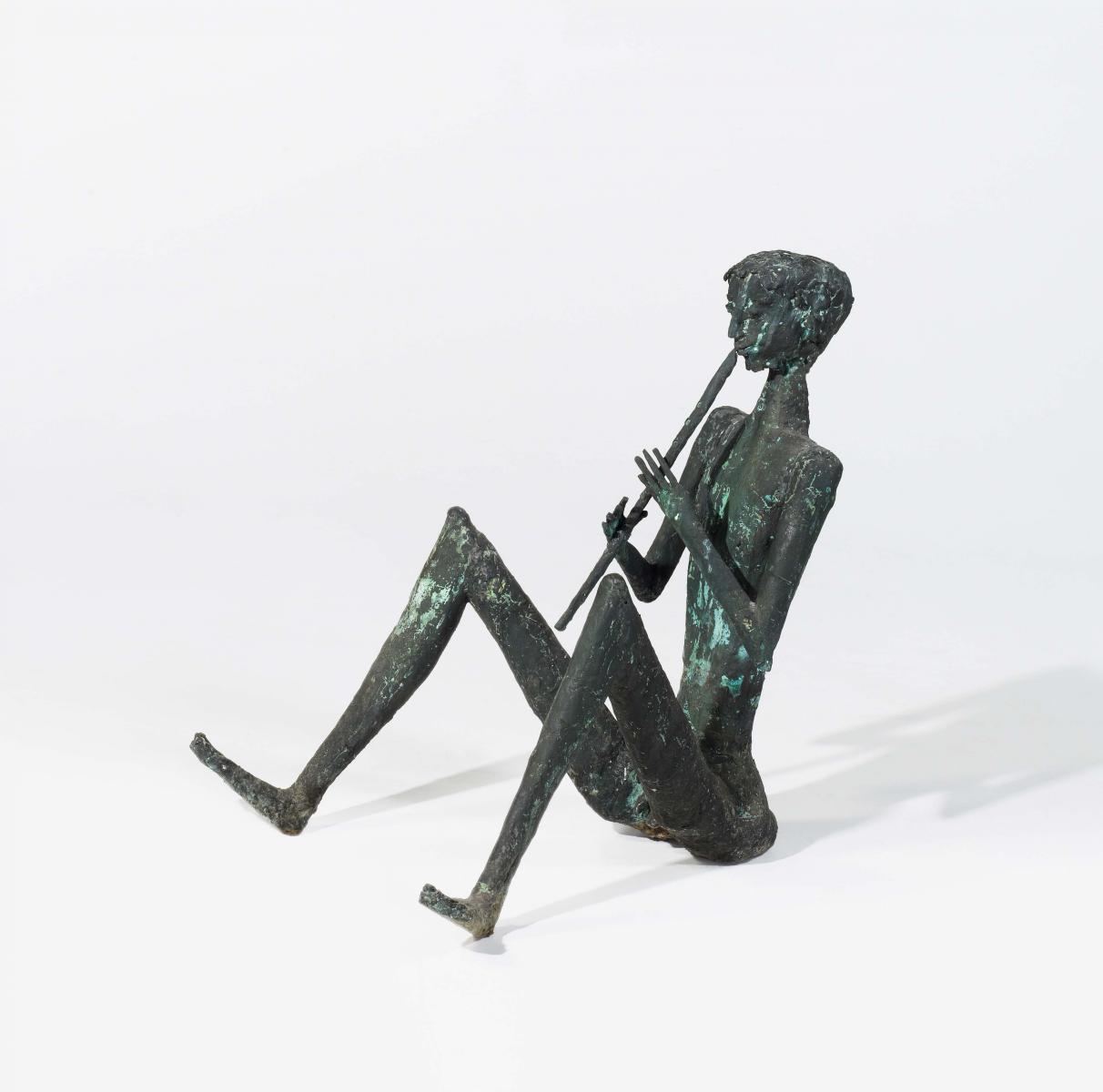 Bernhard Kleinhans - Sitzender Flötenspieler