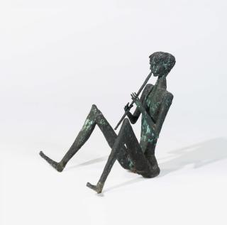 Bernhard Kleinhans - Sitzender Flötenspieler