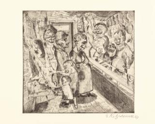 Bernhard Kretzschmar - Im Fleischerladen.