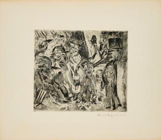 Bernhard Kretzschmar - Spaziergang mit Passanten.