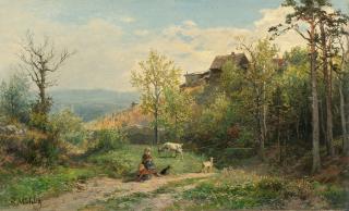 Bernhard Mühlig - Kinder mit Geißen