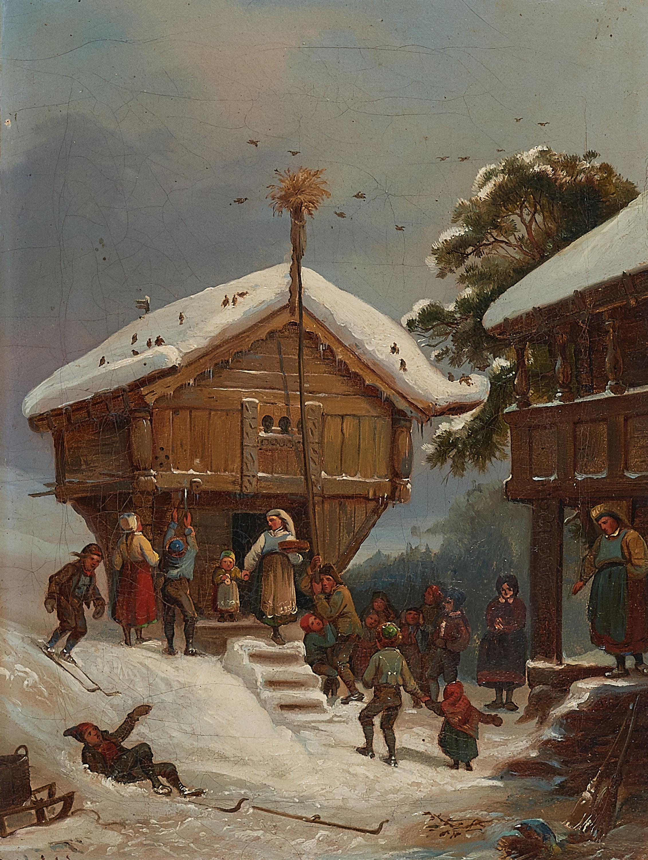Bernhard Mühlig - Winterliche Szenerie.