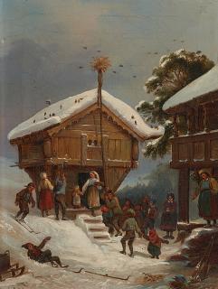 Bernhard Mühlig - Winterliche Szenerie.