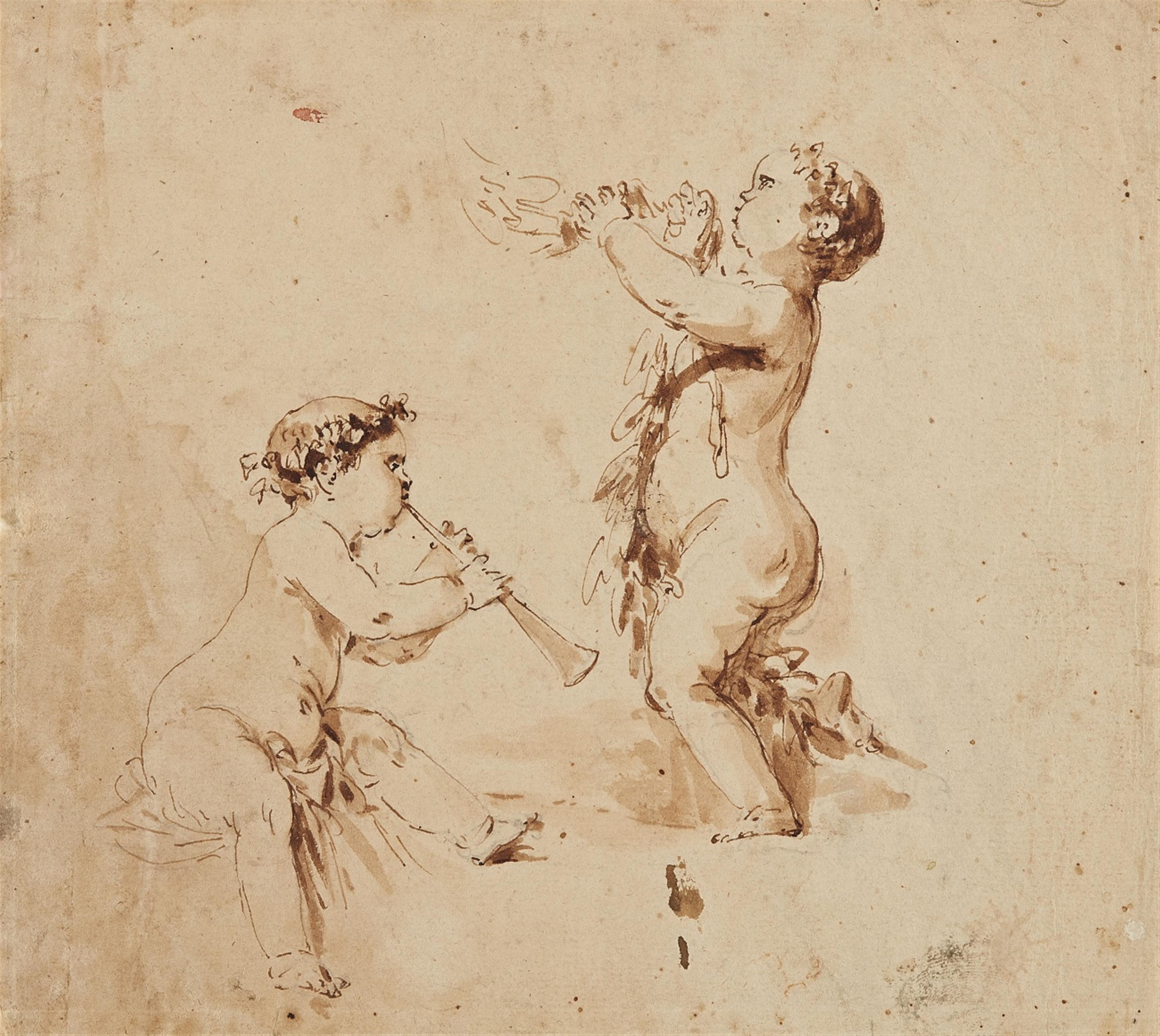 Bernhard Rode - Zwei musizierende Putten