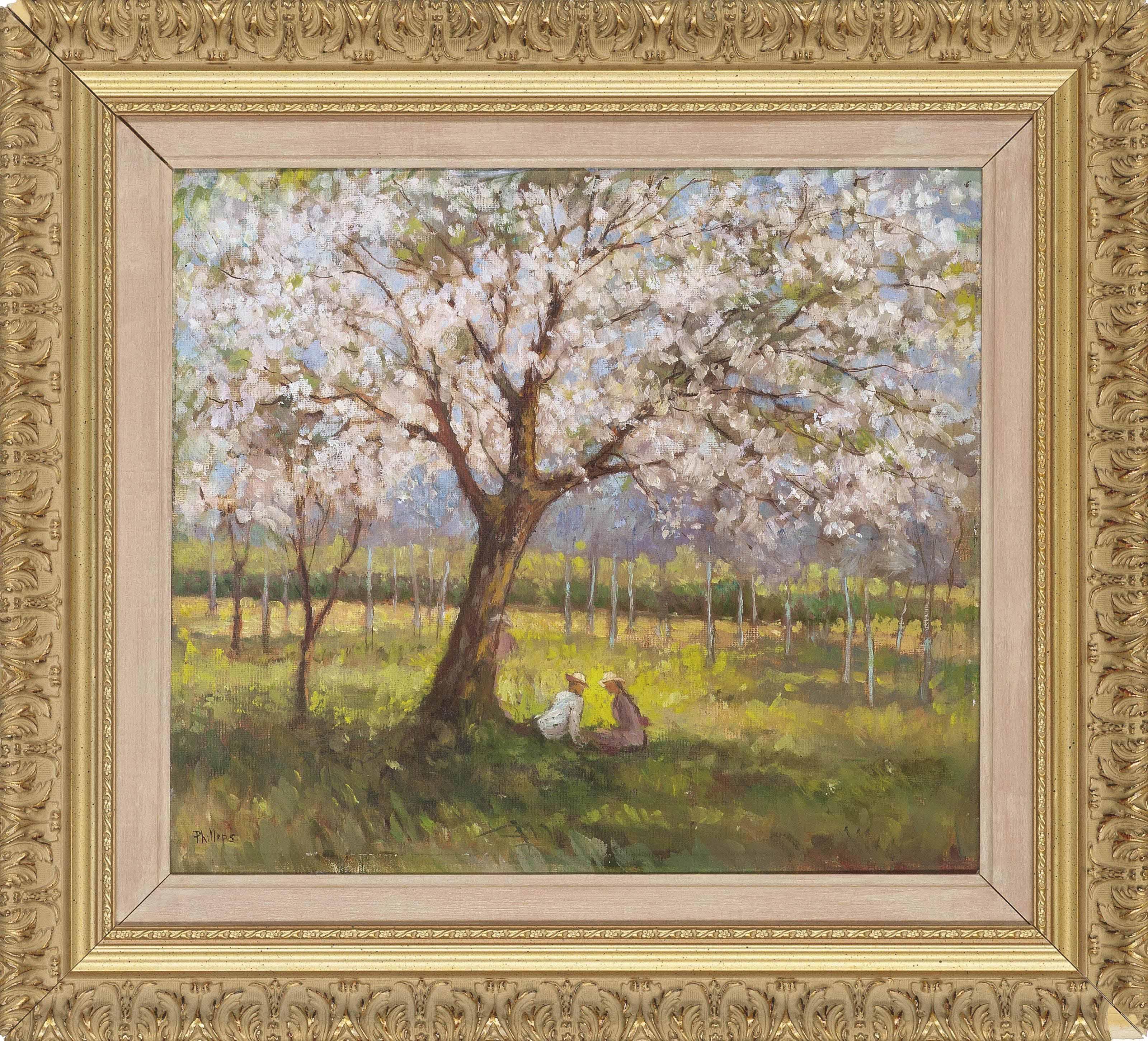 Bert Geer Phillips - Courting Under The Blossom