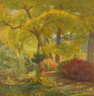 Bert Geer Phillips - Meadow With Trees And Flowers