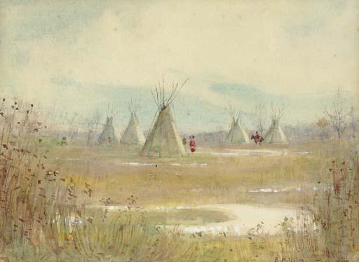 Bert Greer Phillips - Indian Encampment