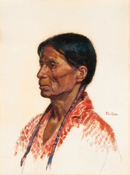 Bert Greer Phillips - Portrait of an Indian