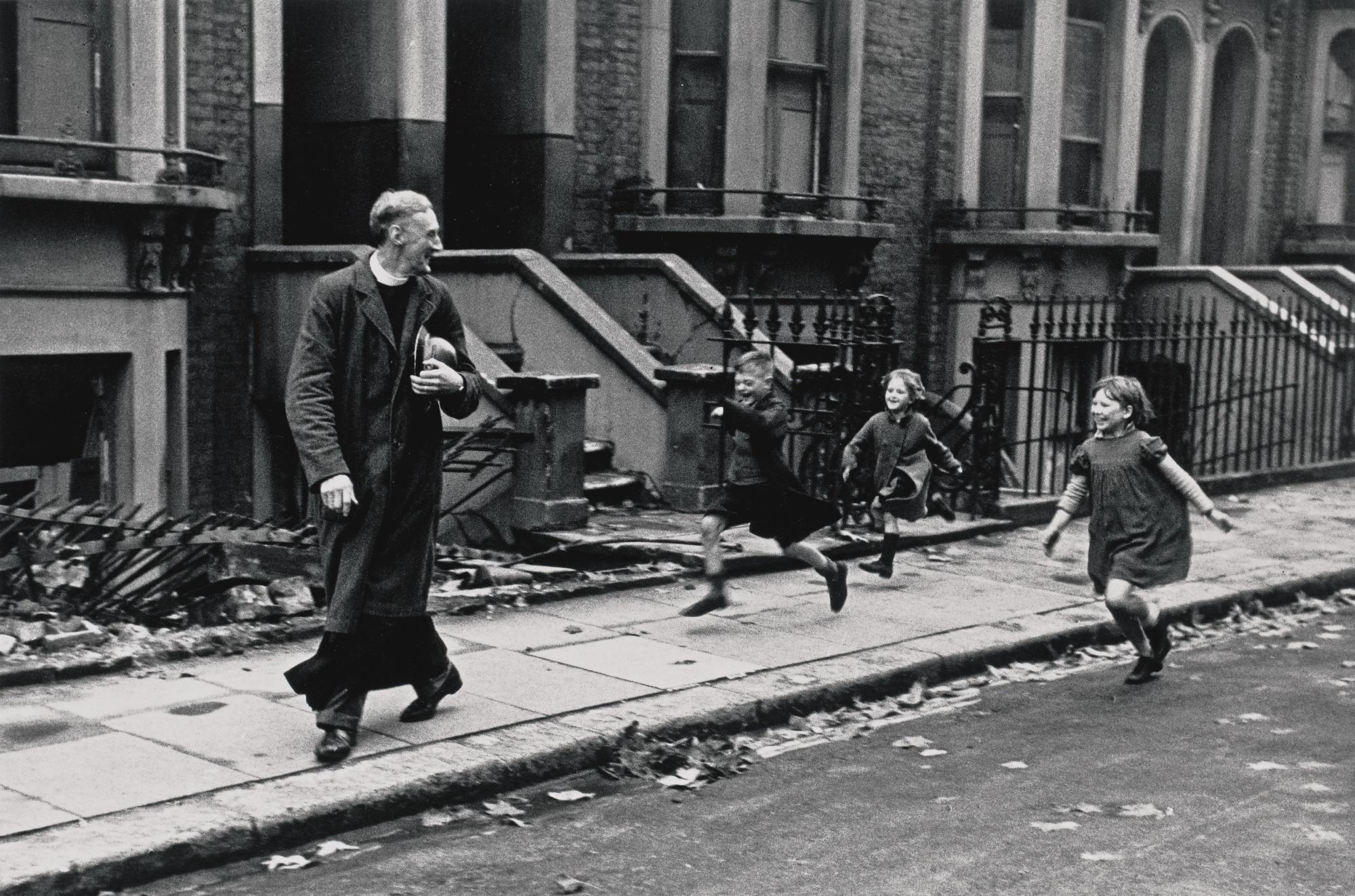 Bert Hardy - The Rural Dean Of Stepney With Some Of His Flock, 1940