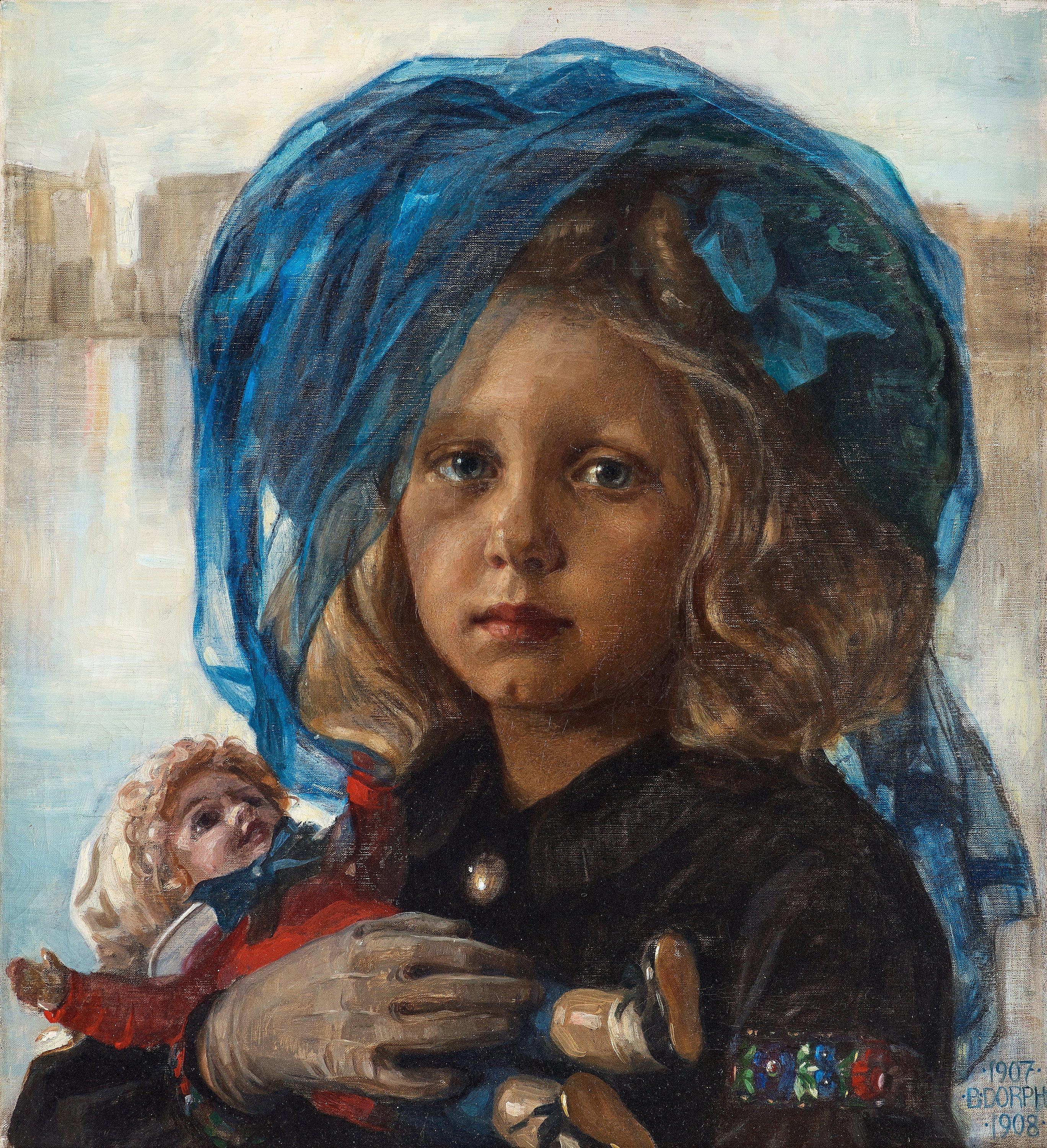 Berta Dorph - Girl with a doll