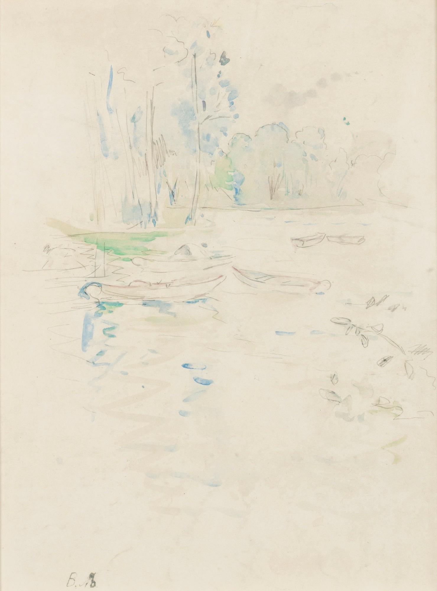 Berthe Morisot - Barques sur le lac du bois de Boulogne