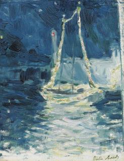 Berthe Morisot - Bateau Illuminé