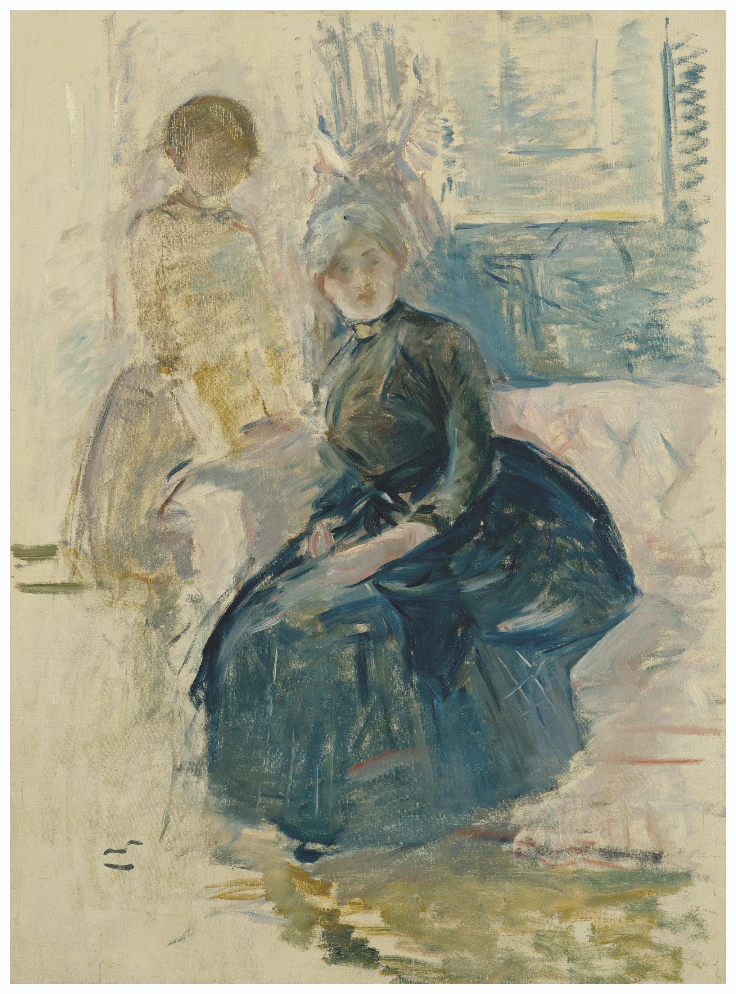 Berthe Morisot - Berthe Morisot et sa fille devant une fenêtre