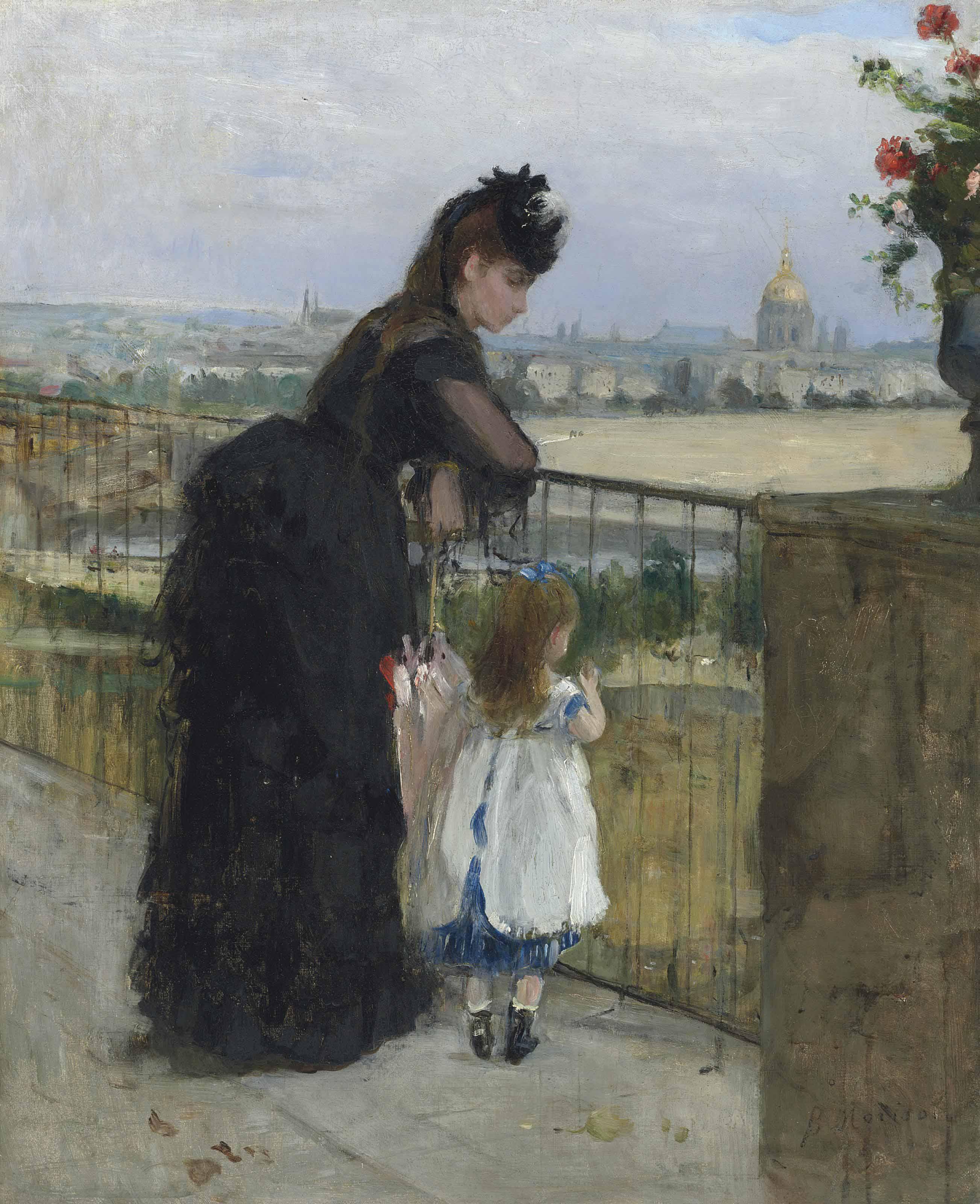 Berthe Morisot - Femme et enfant au balcon