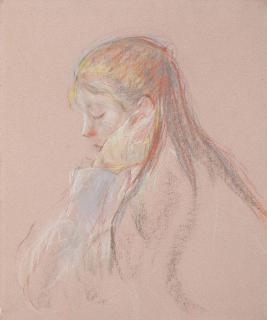 Berthe Morisot - Fillette aux longs cheveux