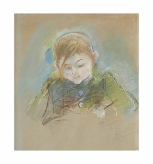 Berthe Morisot - Fillette écrivant (Julie Manet)