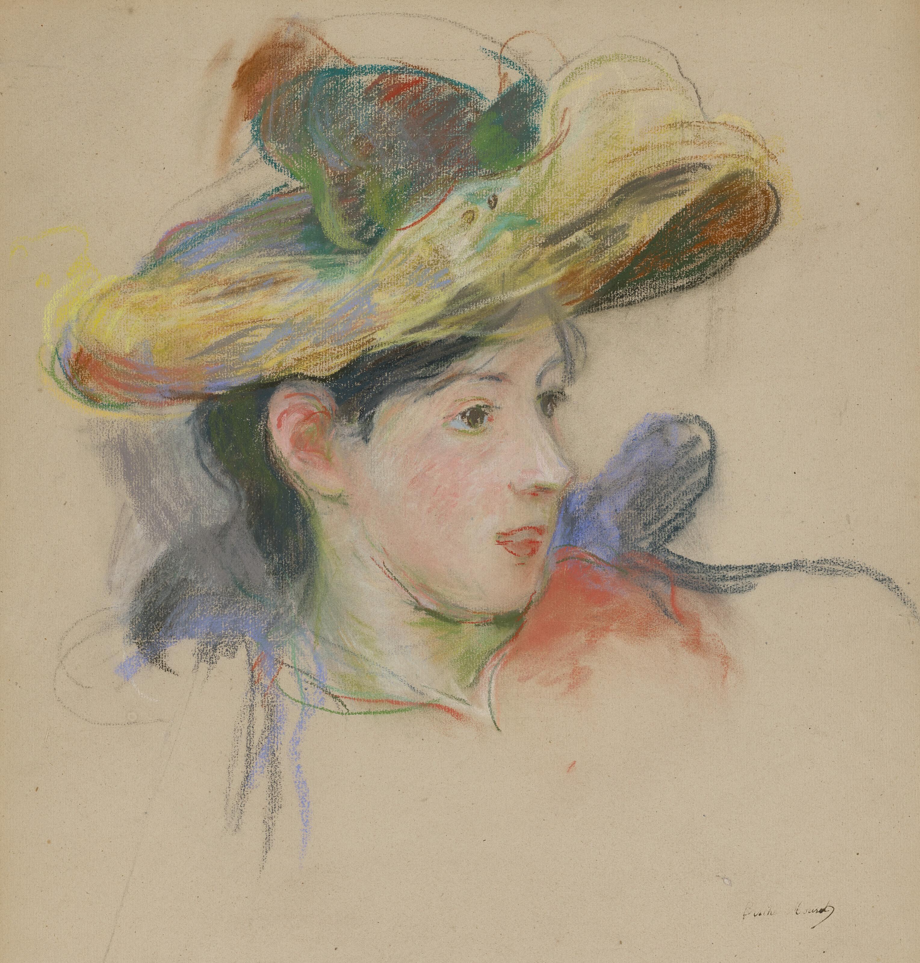 Berthe Morisot - Jeanne Pontillon au chapeau