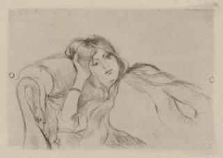 Berthe Morisot - Jeune femme au repos (Bailly & Herzberg VII)
