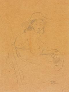 Berthe Morisot - Jeune Fille Assis Sur Une Échelle