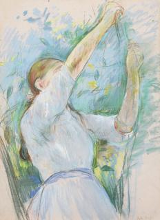 Berthe Morisot - Jeune Fille Cueillant Des Cerises