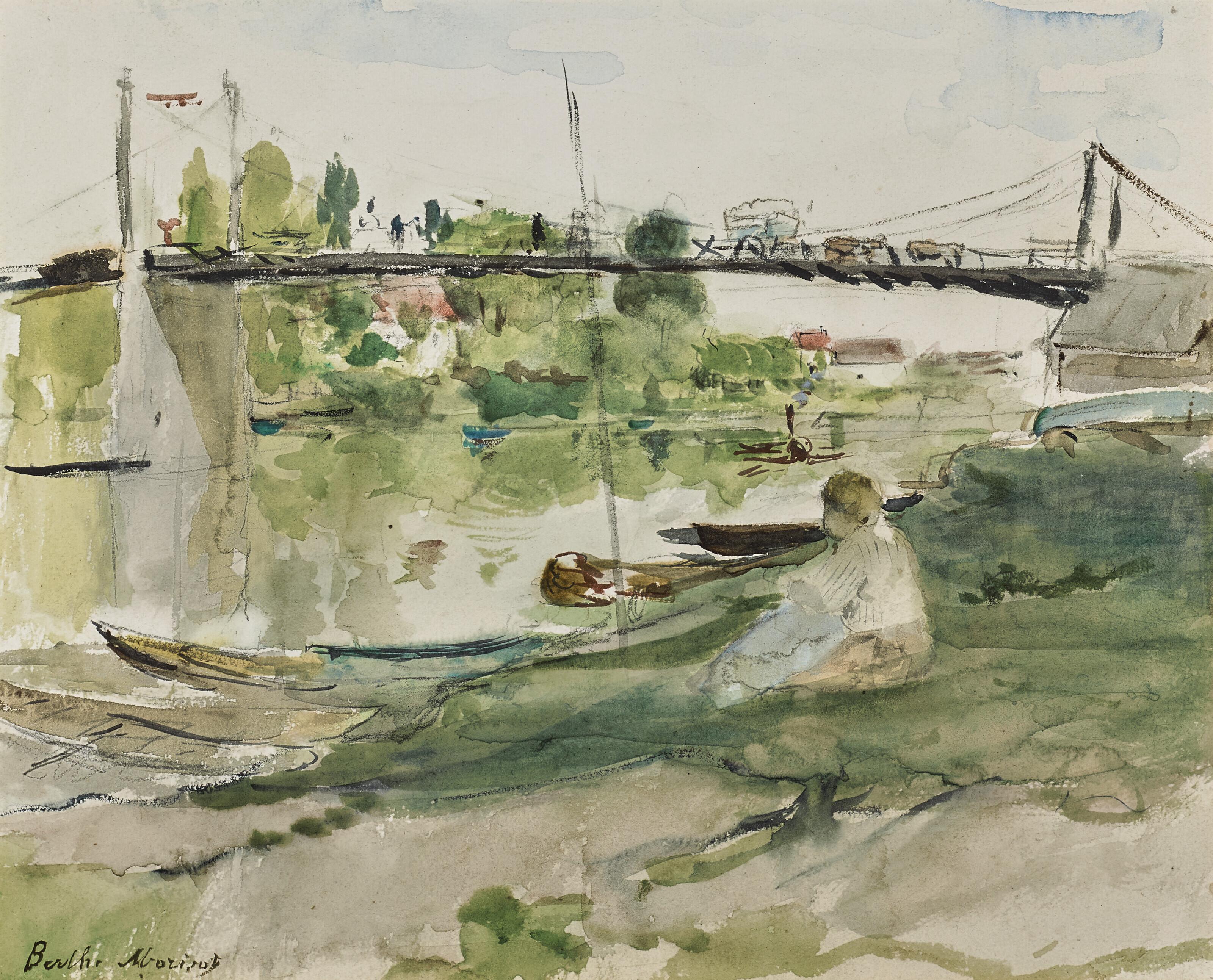 Berthe Morisot - Le pont sur l\'Oise