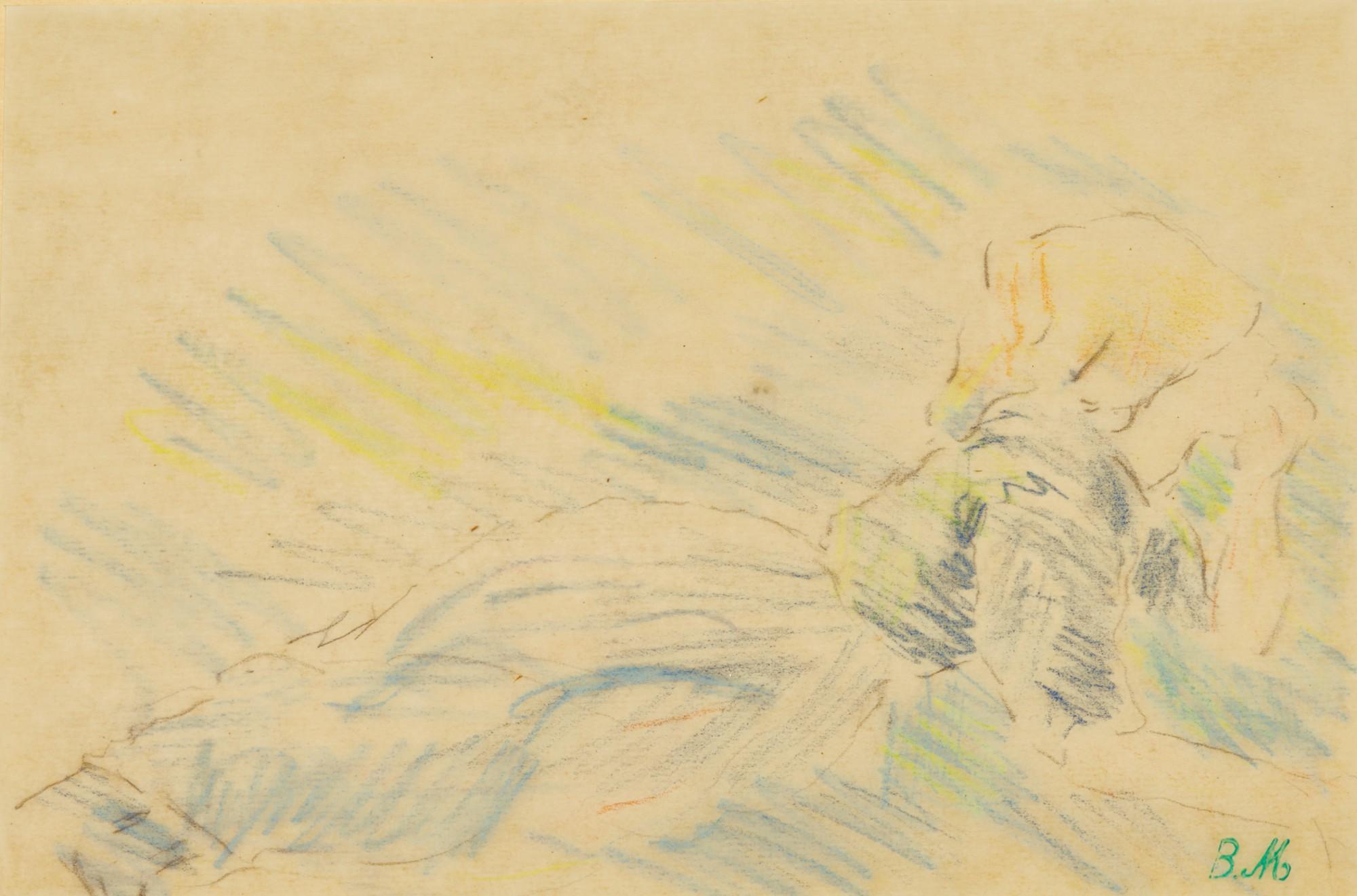 Berthe Morisot - Paysanne allongée