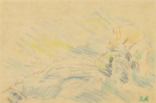 Berthe Morisot - Paysanne allongée