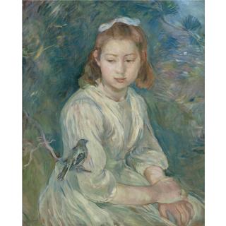 Berthe Morisot - Petite Fille À L\'Oiseau