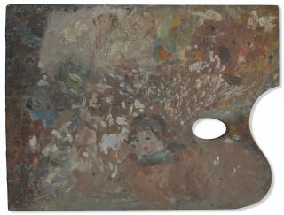 Berthe Morisot - Tête d\'enfant (palette)