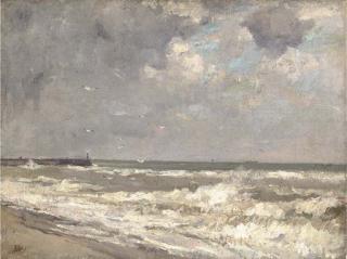 Bertram Priestman, R.A., N.E.A.C. - The Sea At Gorleston, Norfolk