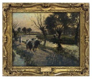 Bertram Priestman, R.A. - Evening on the stour