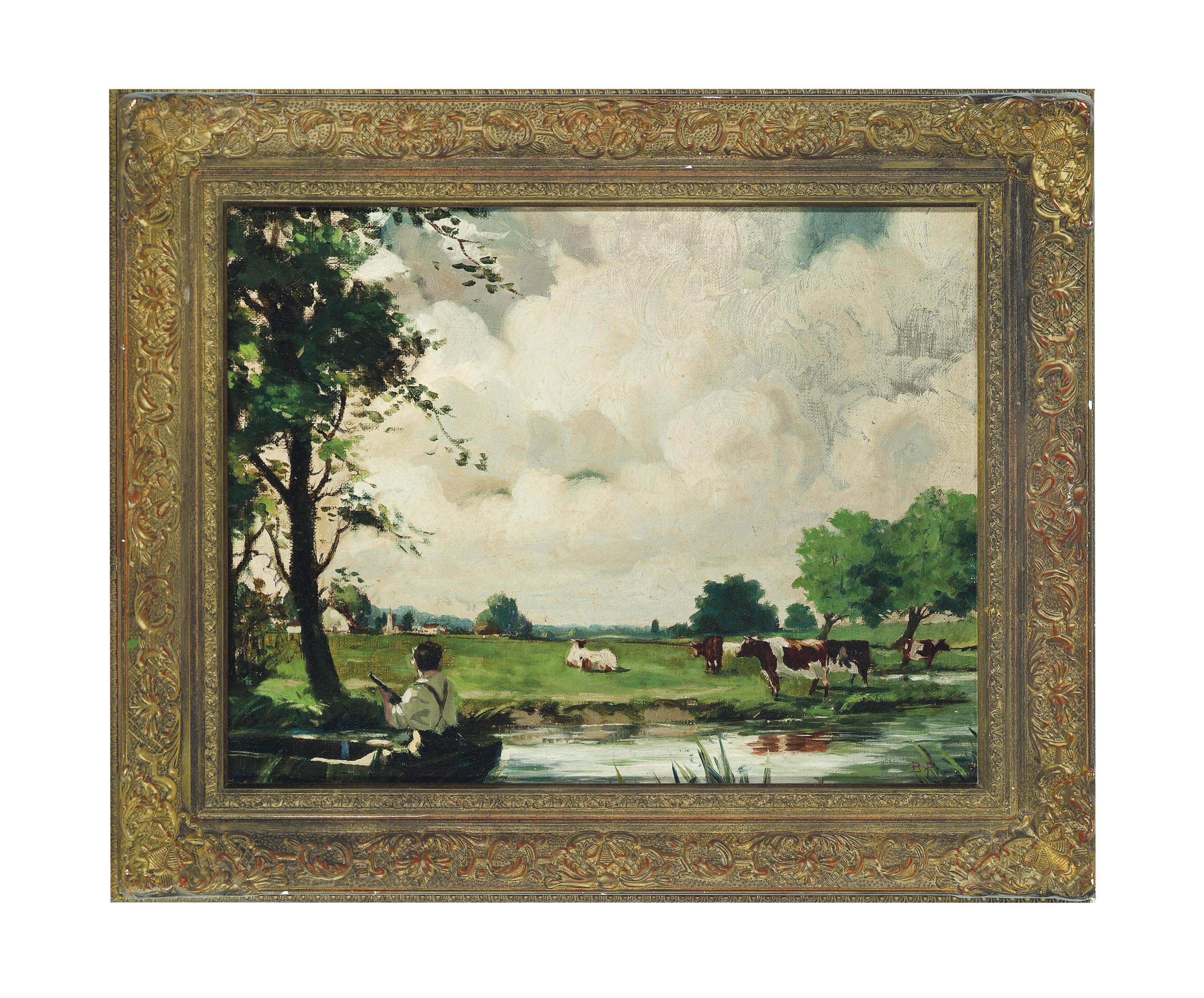 Bertram Priestman - A Pastoral Landscape