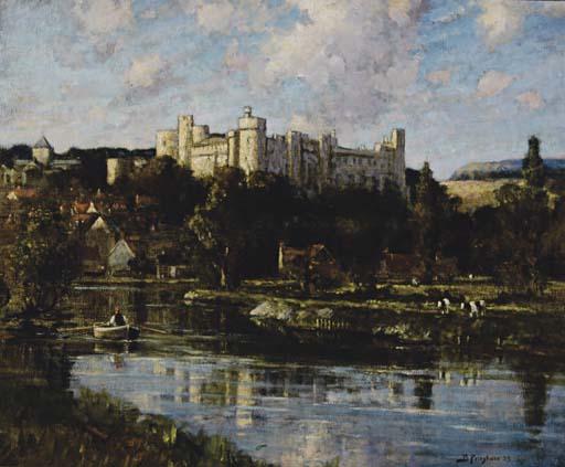 Bertram Priestman - Arundel Castle Seen From The River