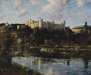 Bertram Priestman - Arundel Castle Seen From The River