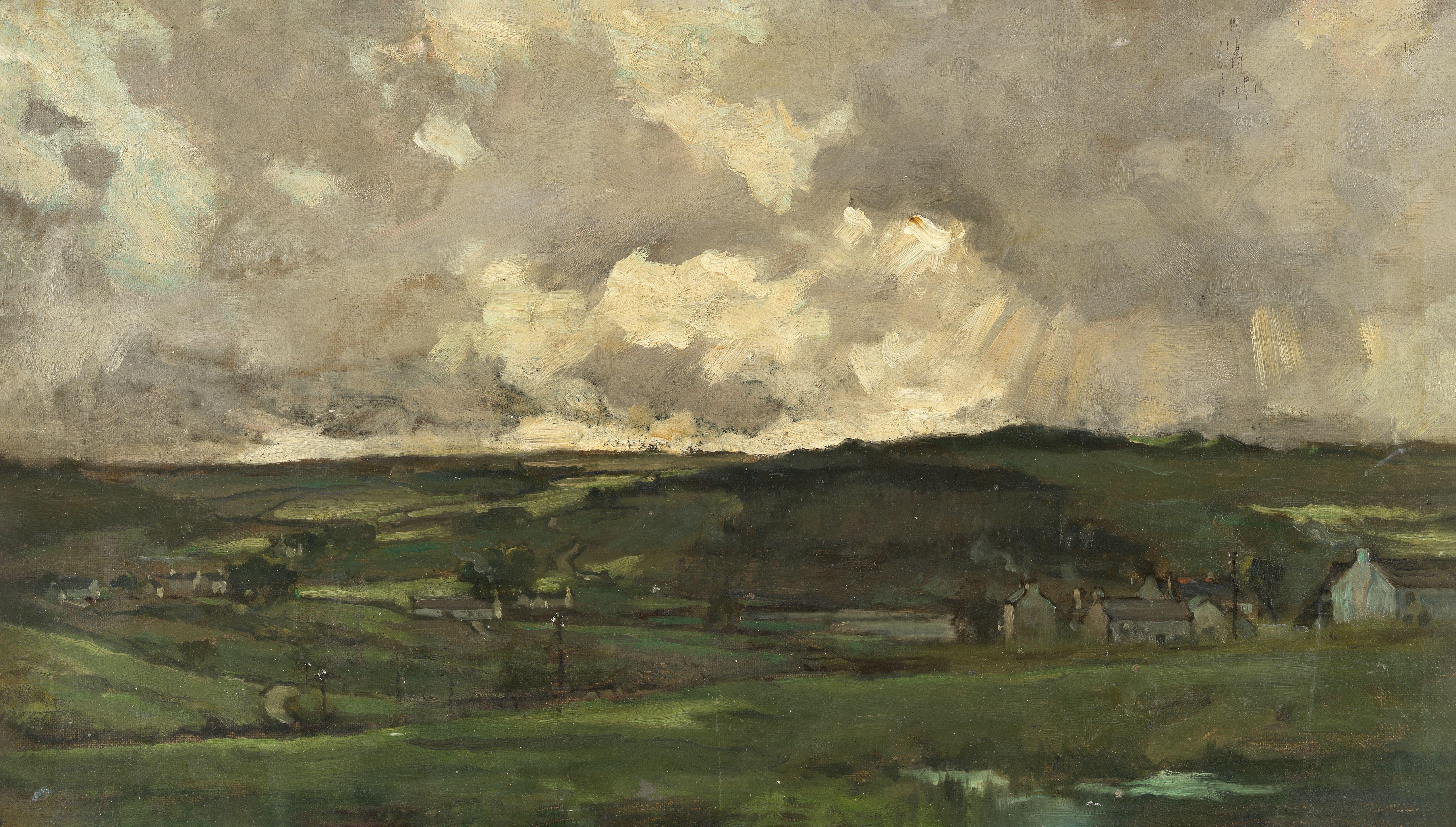 Bertram Priestman - Grassington From Threshfield, 1918