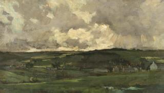Bertram Priestman - Grassington From Threshfield, 1918