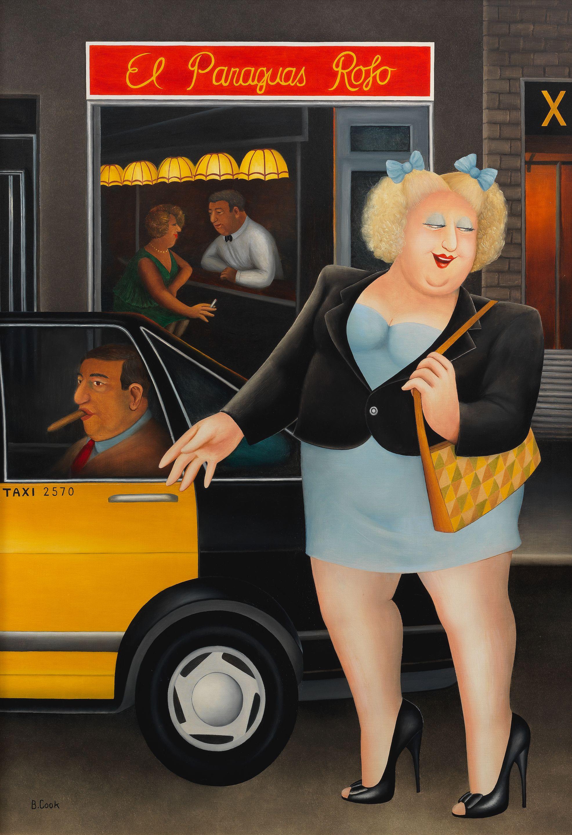 Beryl Cook O.B.E. - The Red Umbrella