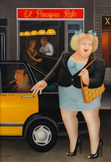 Beryl Cook O.B.E. - The Red Umbrella