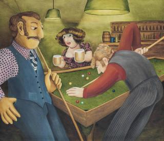 Beryl Cook - Bar Billiards
