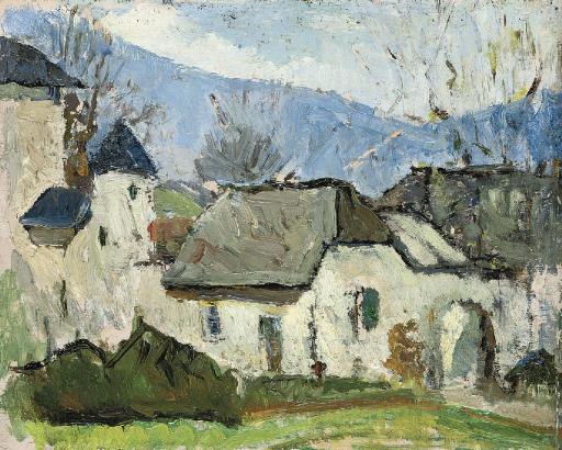 Bessie Ellen Davidson - Château De Villeneuve, Chambery, Savoie; And A River Landscape