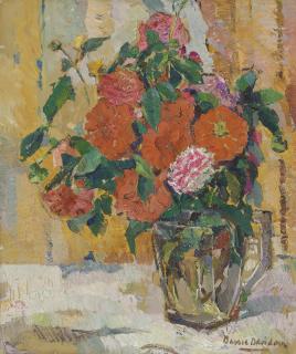 Bessie Ellen Davidson - Flowers in a glass jug