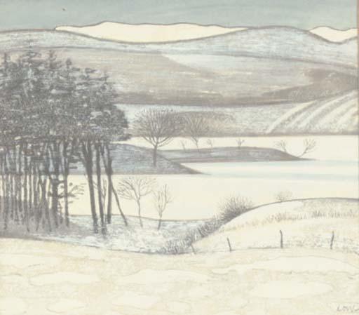 Bet Low, R.S.W., R.G.I. - Landscape with frozen reservoir