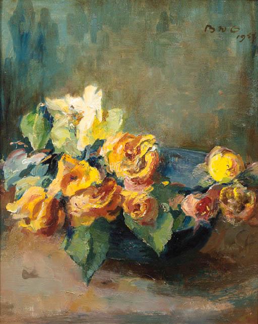Betsy Westendorp-Osieck - Yellow roses in a bowl