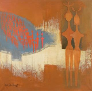 Bettie Cilliers-Barnard - Abstract with figures