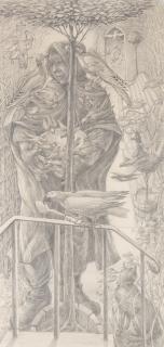 Betty Swanwick - Preparatory Sketch for The Parliament of the Yard